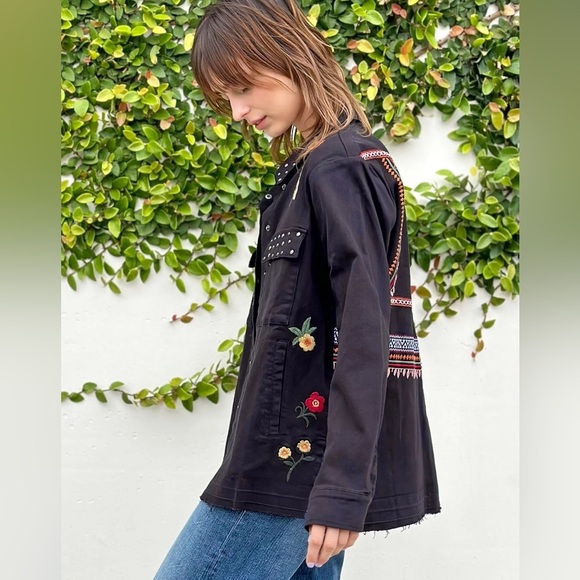 Billy T Throw It On Jacket Embroidered boho western studs event - Picture 3 of 16
